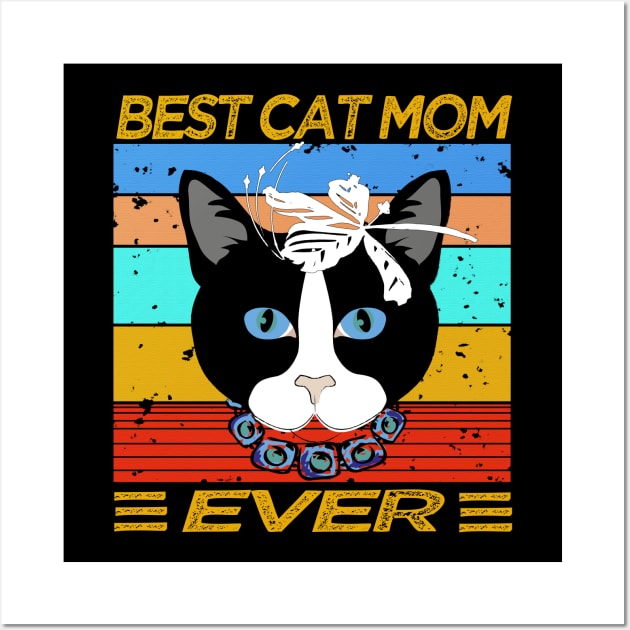 Best cat mom ever Wall Art by semsim